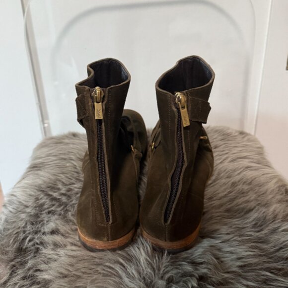 YSL Green Suede Boots Sz 43.5
